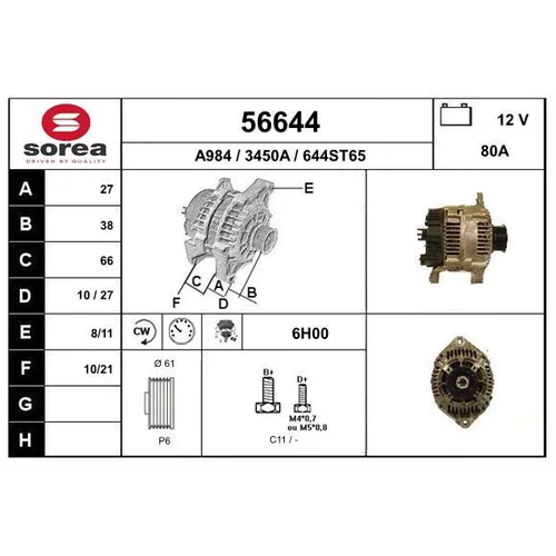 Alternátor EAI 56644