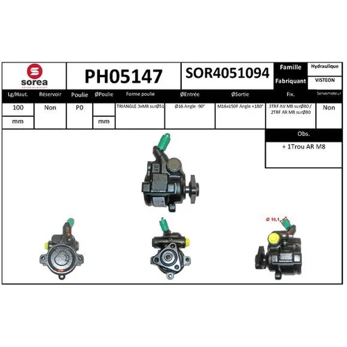 Hydraulické čerpadlo pre riadenie EAI PH05147