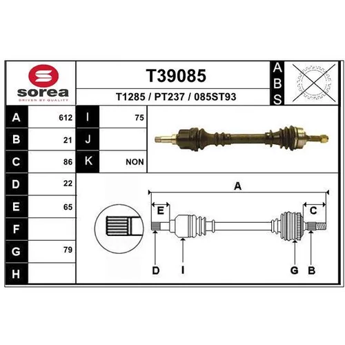 Hnací hriadeľ T39085 /EAI/