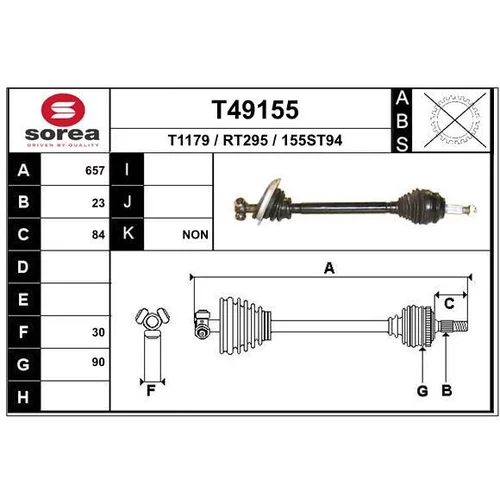 Hnací hriadeľ EAI T49155