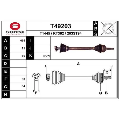 Hnací hriadeľ EAI T49203