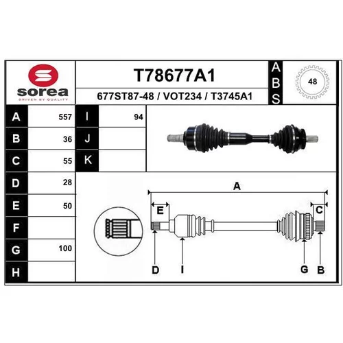 Hnací hriadeľ EAI T78677A1