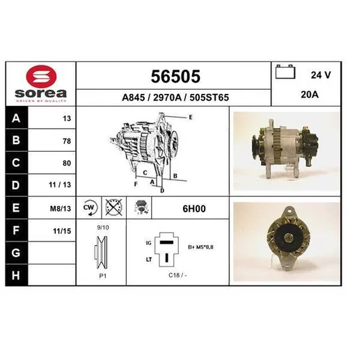 Alternátor EAI 56505