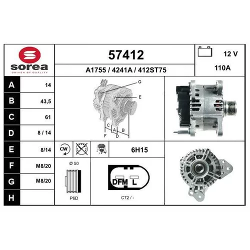Alternátor EAI 57412