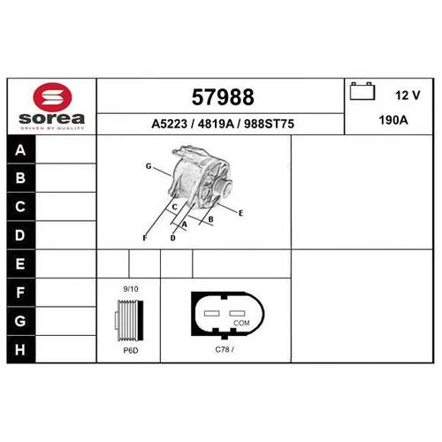 Alternátor EAI 57988
