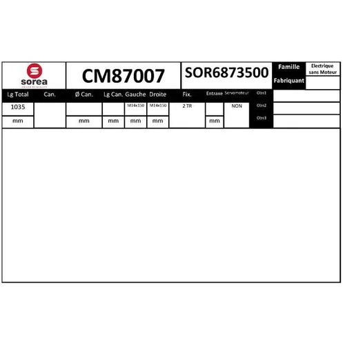 Prevodka riadenia EAI CM87007