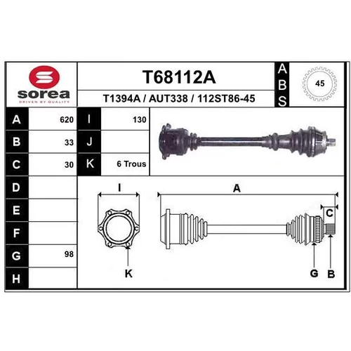 Hnací hriadeľ EAI T68112A