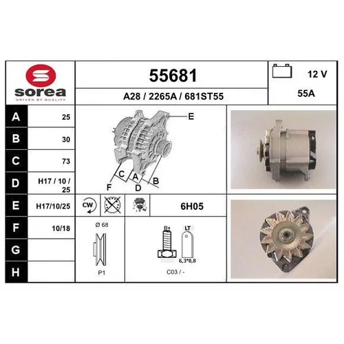 Alternátor EAI 55681