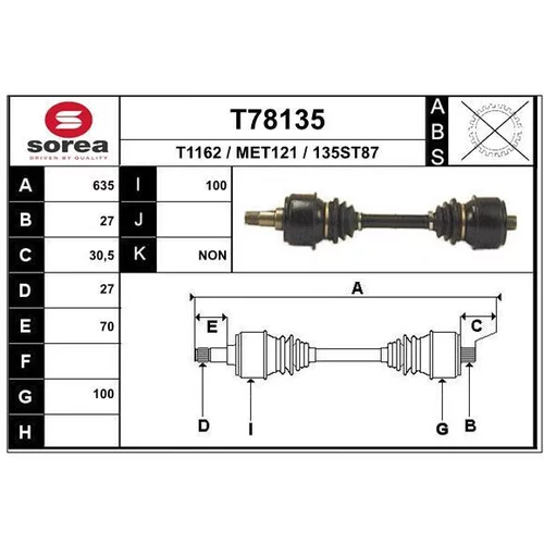 Hnací hriadeľ EAI T78135