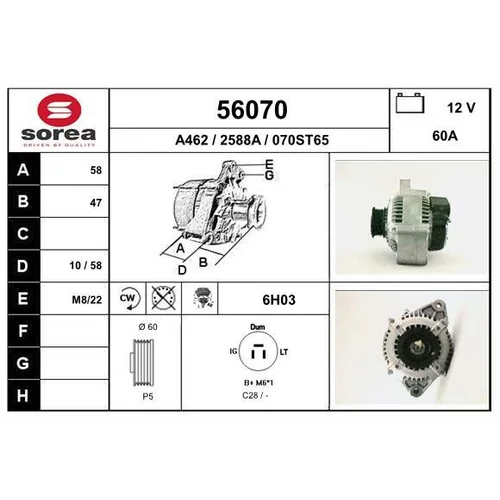 Alternátor EAI 56070