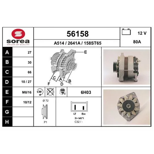 Alternátor EAI 56158