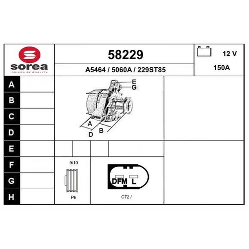 Alternátor EAI 58229