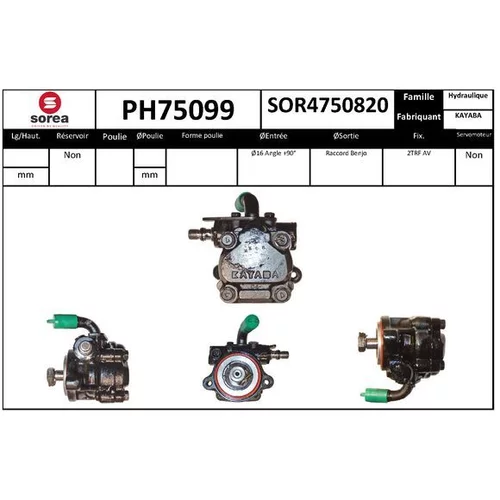 Hydraulické čerpadlo pre riadenie EAI PH75099