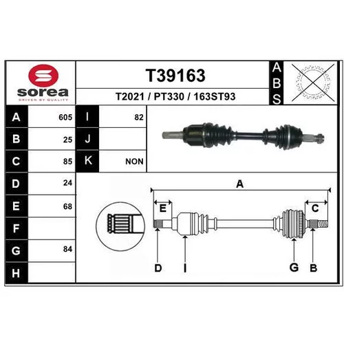 Hnací hriadeľ EAI T39163