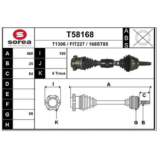 Hnací hriadeľ EAI T58168