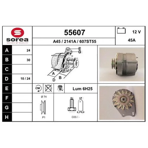 Alternátor EAI 55607