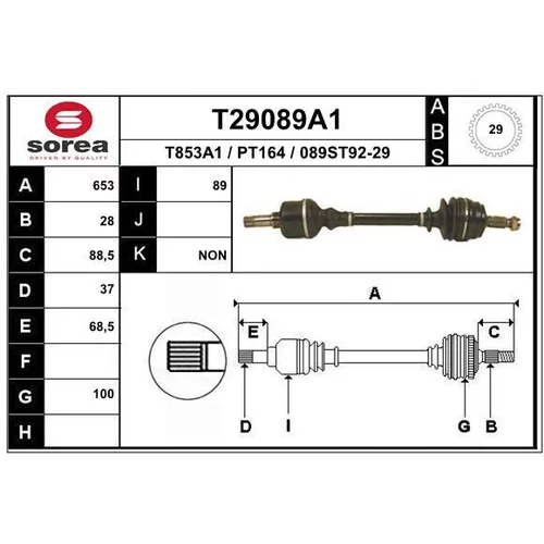 Hnací hriadeľ EAI T29089A1