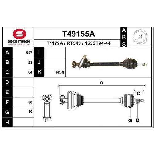 Hnací hriadeľ EAI T49155A