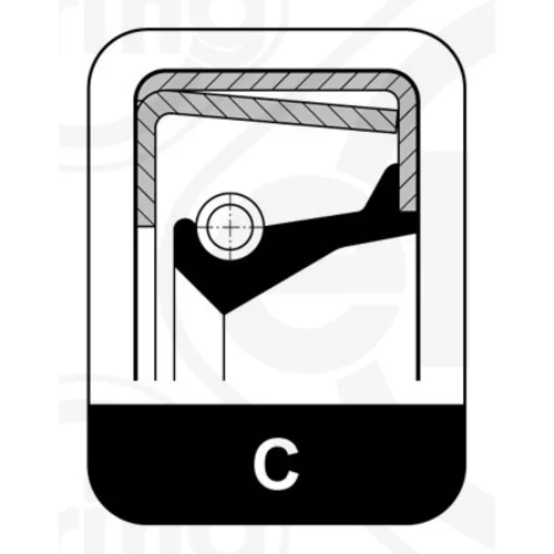 Tesniaci krúžok hriadeľa náboja kolesa ELRING 033.146