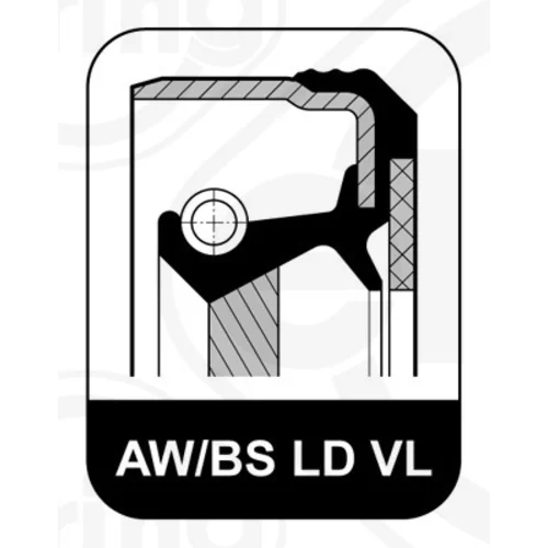 Tesniaci krúžok kľukového hriadeľa ELRING 225.666 - obr. 1