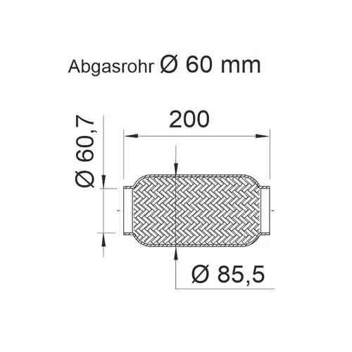 Pružný diel výfuku ERNST 460248 - obr. 1