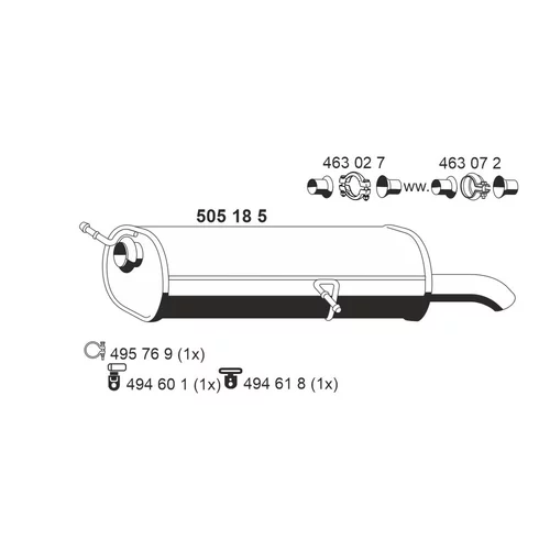 Koncový tlmič výfuku ERNST 505185