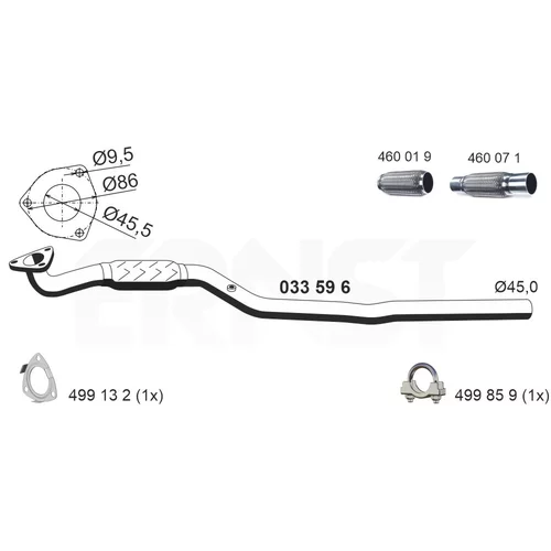 Výfukové potrubie ERNST 033596