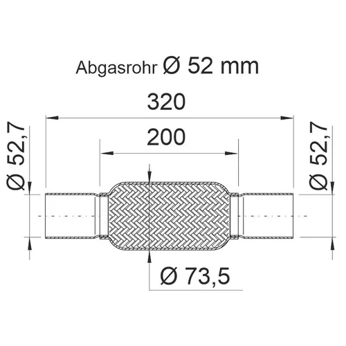 Pružný diel výfuku ERNST 460101 - obr. 1