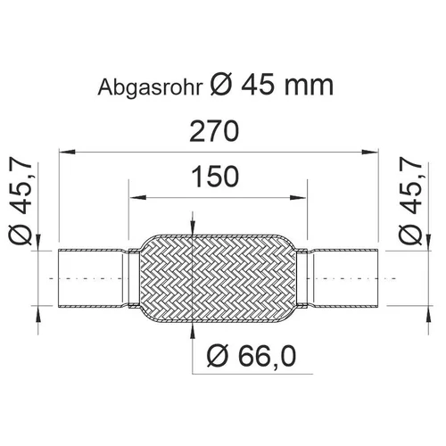 Pružný diel výfuku ERNST 460637 - obr. 1