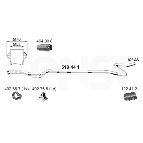 Výfukové potrubie ERNST 519441