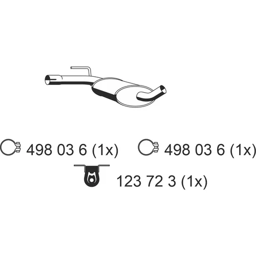 Stredný tlmič výfuku ERNST 133180