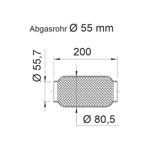 Pružný diel výfuku ERNST 460057 - obr. 1