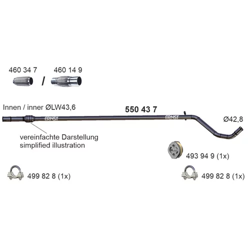 Výfukové potrubie ERNST 550437