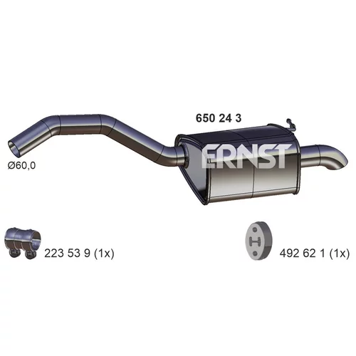 Koncový tlmič výfuku ERNST 650243