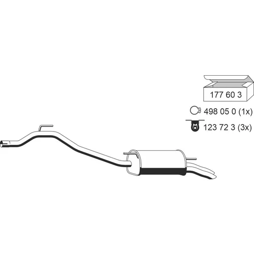 Koncový tlmič výfuku ERNST 176286