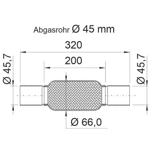 Pružný diel výfuku ERNST 460071 - obr. 1