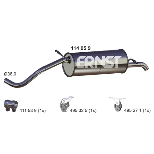 Koncový tlmič výfuku 114059 /ERNST/
