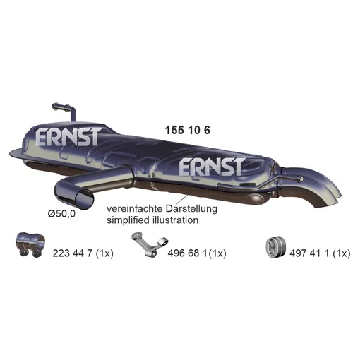 Koncový tlmič výfuku ERNST 155106