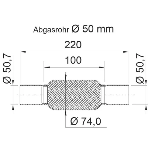 Pružný diel výfuku ERNST 460088 - obr. 1