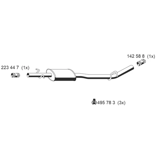 Stredný tlmič výfuku ERNST 522229