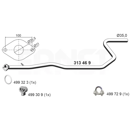 Výfukové potrubie ERNST 313469