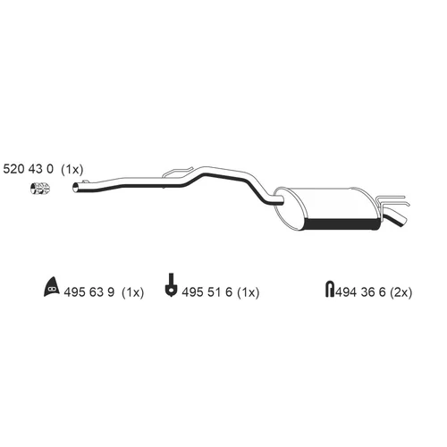 Koncový tlmič výfuku ERNST 520058