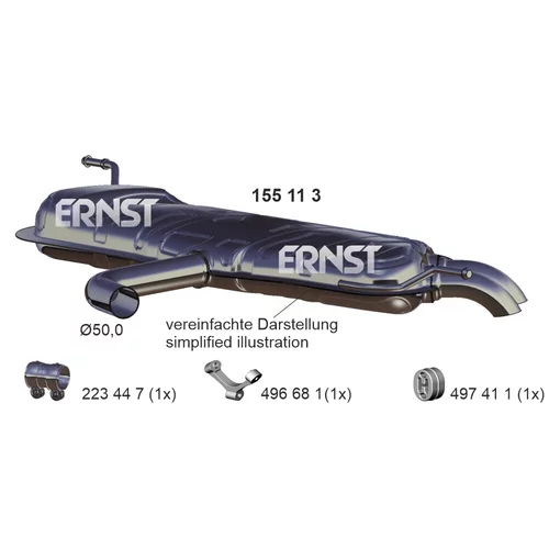 Koncový tlmič výfuku ERNST 155113