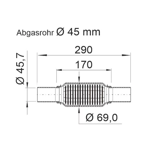 Pružný diel výfuku ERNST 464031 - obr. 1