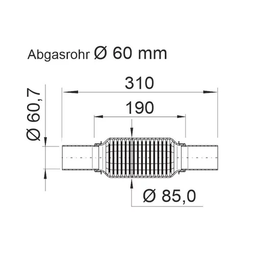 Pružný diel výfuku ERNST 464086 - obr. 1