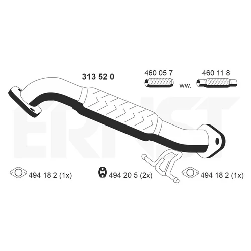 Výfukové potrubie ERNST 313520