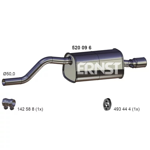 Koncový tlmič výfuku ERNST 520096
