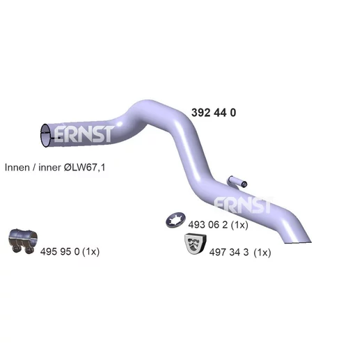 Výfukové potrubie ERNST 392440