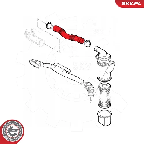 Nasávacia hadica, Vzduchový filter ESEN SKV 24SKV445 - obr. 3