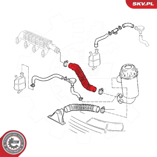 Nasávacia hadica, Vzduchový filter ESEN SKV 24SKV487 - obr. 3